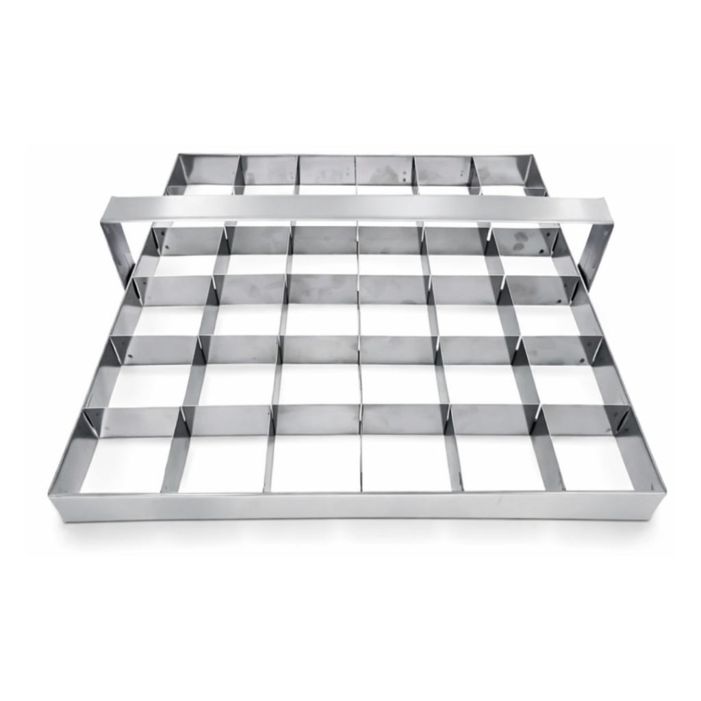 Cortador Brownie 6x6 C/ 36 Cavidades Em Aço Inox