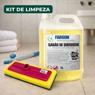 KIT SABÃO QUEROSENE 5L E LAVA PISO. em Oferta na Shopee