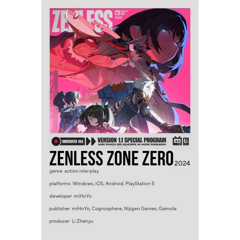 Poster Zenless Zone Zero zzz - Jogo RPG - Posters - Zenless Zone