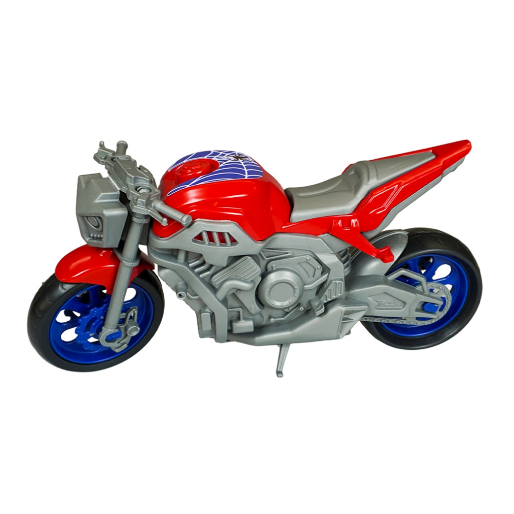 Moto De Brinquedo Spider Cross Aranha Vermelha Infantil 32cm