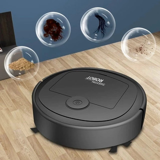 Robô Aspirador Inteligente Branco/Preto - Limpeza Automática e Design Compacto — foto 5 — Achou Levou Brasil
