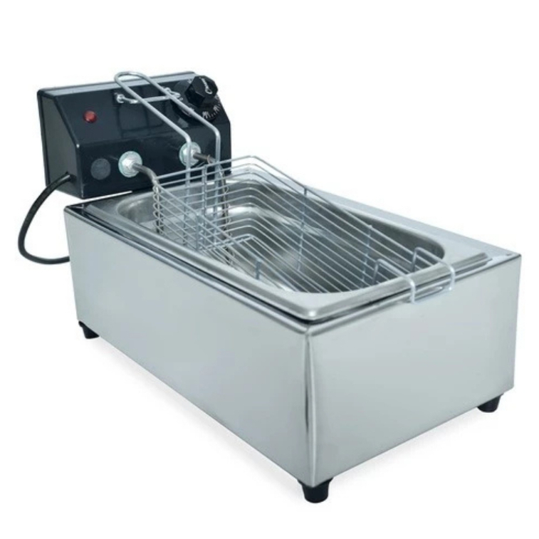 FRITADEIRA AÇO INOX ELETRICA 3,5 LITROS PARA FRITURAS EM GER