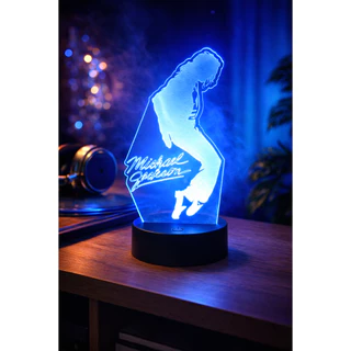 Luminaria de mesa RGB Michael Jackson Rei do POP Decoração de LED