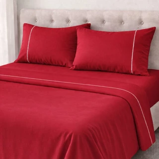 Jogo De Lençol Queen 3 Peças Casal Cama Com Elástico Micropercal 400 Fios Liso em Oferta na Shopee