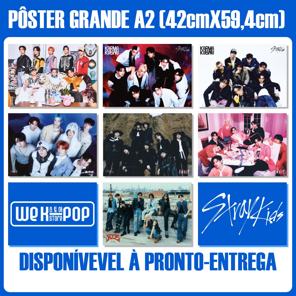 Pôster Grande Stray Kids A2 (42cm X 59,4cm) | Qualidade Premium