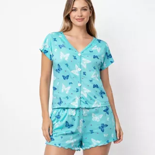 Pijama Feminino Estampado Confortável em Oferta na Shopee