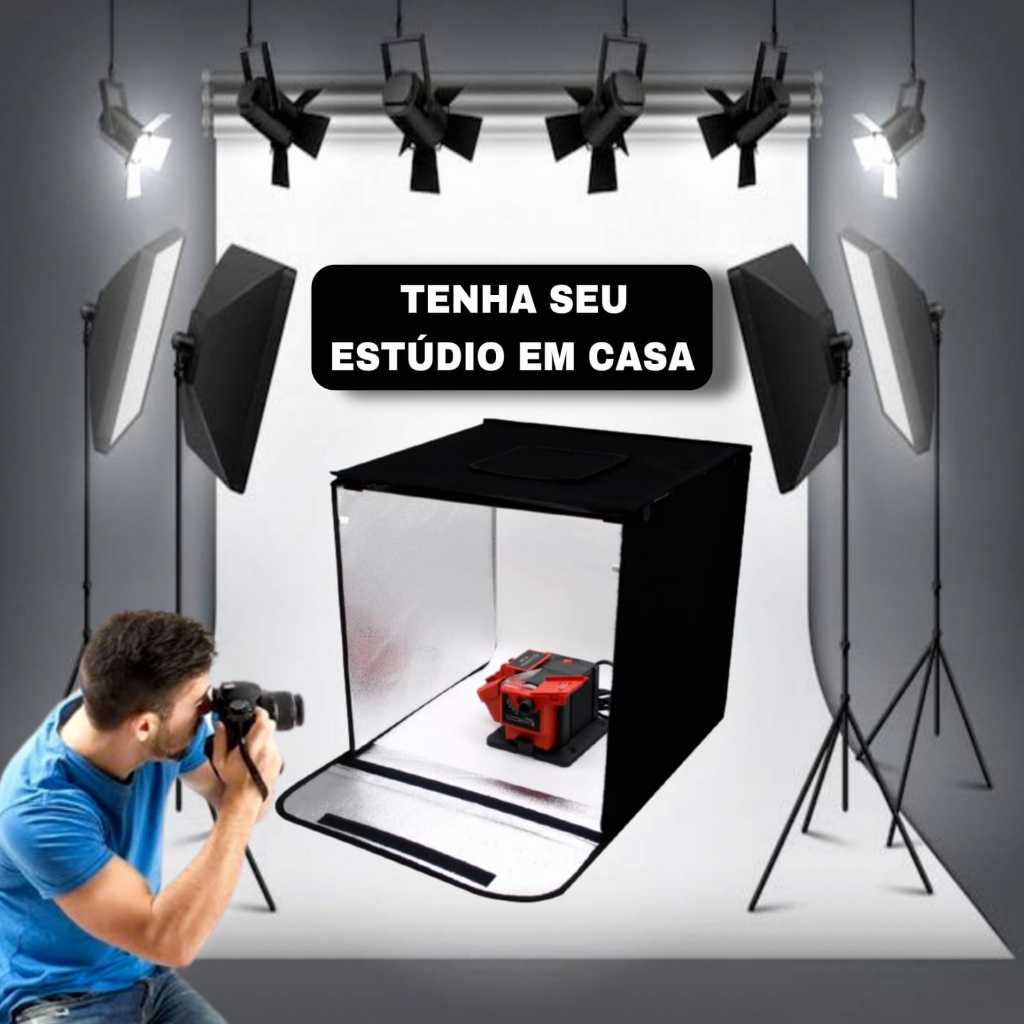 Mini Estúdio Fotografico Portátil 40x40 com Iluminação Led Usb | Shopee ...