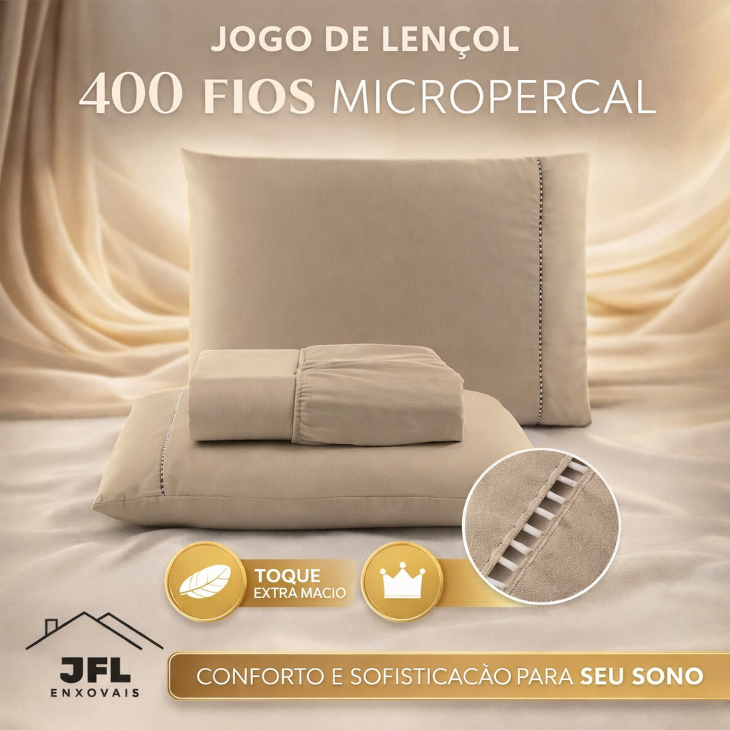 Jogo de Lençol 400 Fios Micropercal Varias Cores | Shopee Brasil