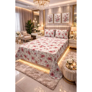 Jogo de Cama 3Pçs, Percal 500 Toque de Algodão em Oferta na Shopee