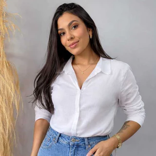 Camisa Feminina Viscolinho Premium Manga Longa • Social Casual • P M G GG em Oferta na Shopee