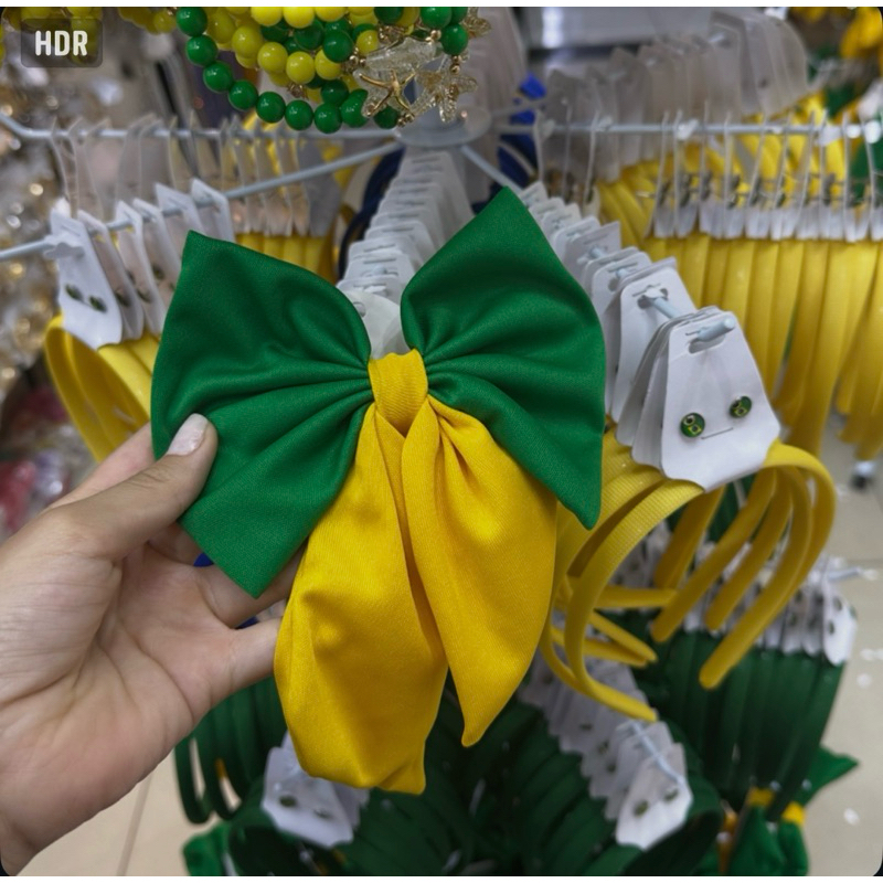 laço copa do mundo verde e amarelo Brasil feminino em Oferta na Shopee