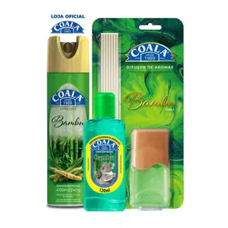 Kit Coala Aerossol + Difusor de Aromas + Limpador Perfumado de Ambientes - Bambu em Oferta na Shopee