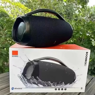 Caixa de Som Bluetooth Portátil Boombox 3 grande com Graves Profundos em Oferta na Shopee