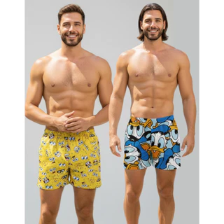 Kit 2 Samba Canção Pijama Masculino Adulto Short de Dormir - Tecido Macio em Oferta na Shopee