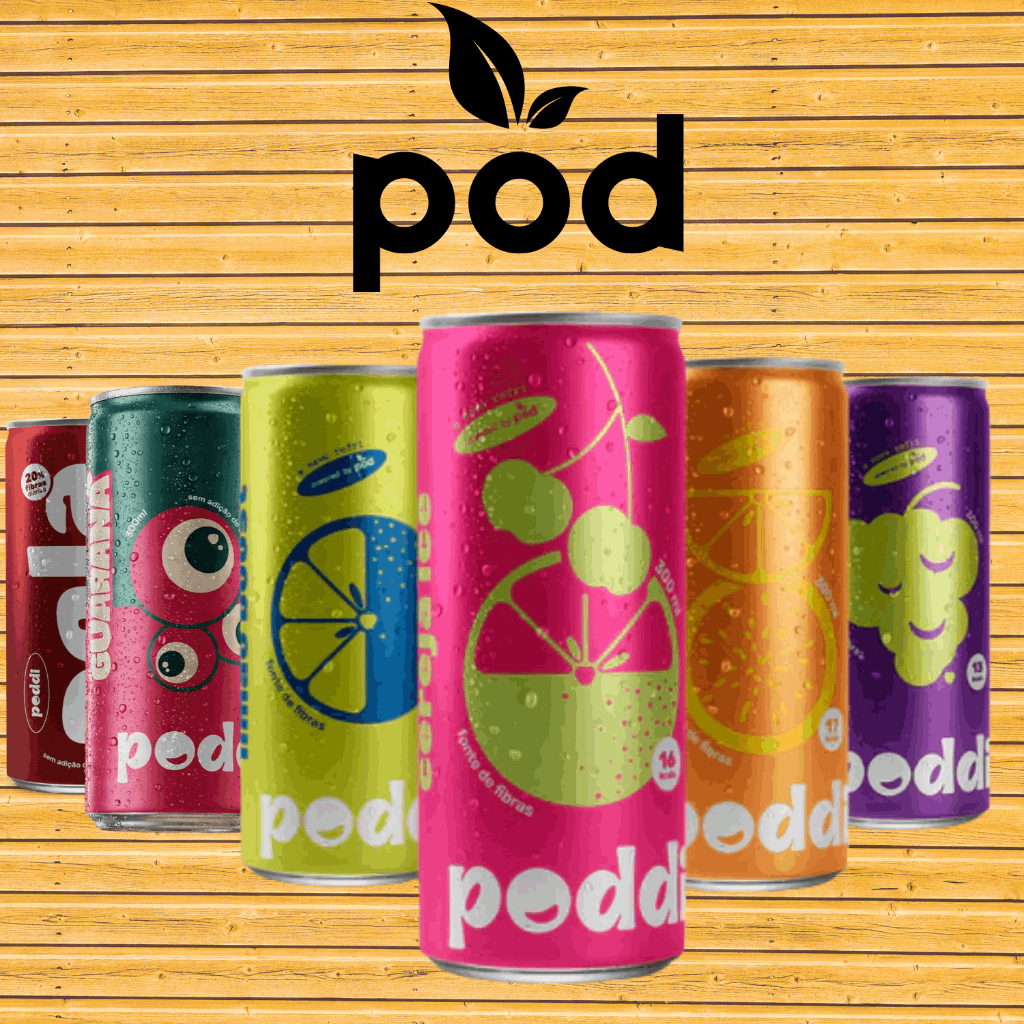 Refrigerantes Poddi 300ml 100% Natural Sem Açúcar - POD | Shopee Brasil