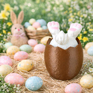 Ovo de Páscoa Porta Chocolate Coelho | Porta Ovo Páscoa Bombom | Porta chocolate surpresa em Oferta na Shopee