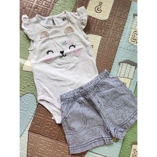 [ Desapego baby] Body Teddy boom e Shorts Carters 6 meses bebê menina em Oferta na Shopee