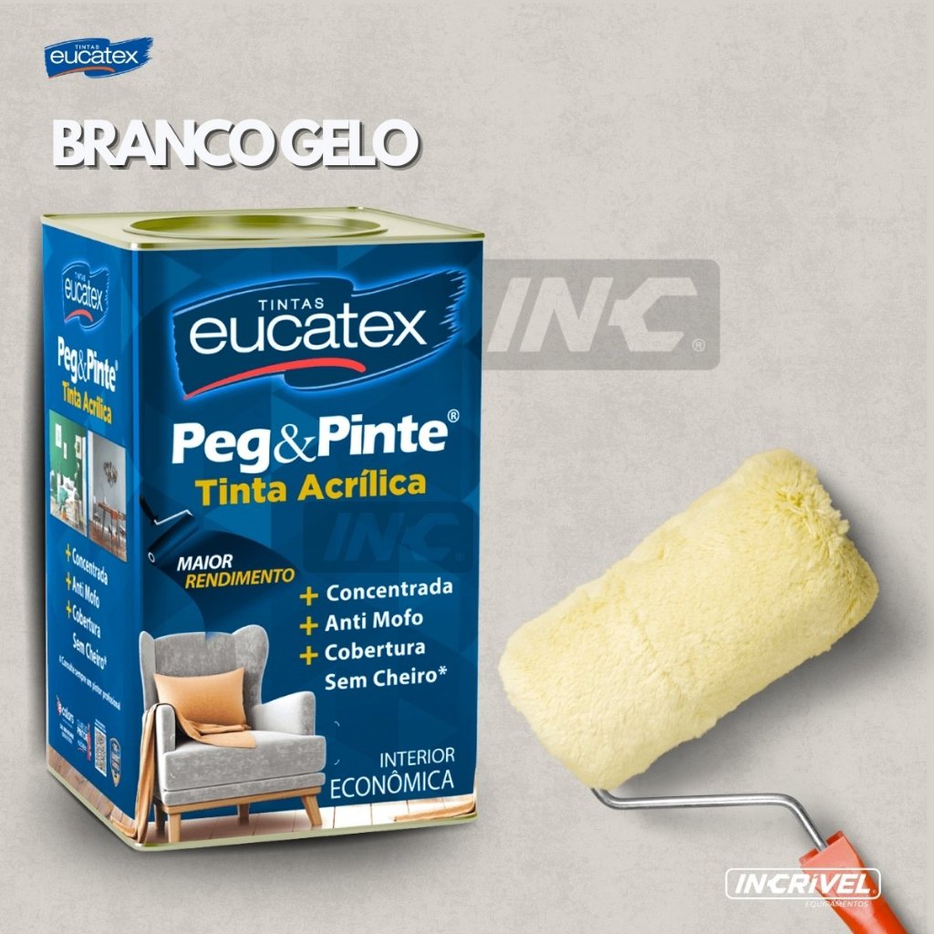 Tinta Acrílica Econômica Peg E Pinte Anti Mofo Cor Branco Gelo 18 ...