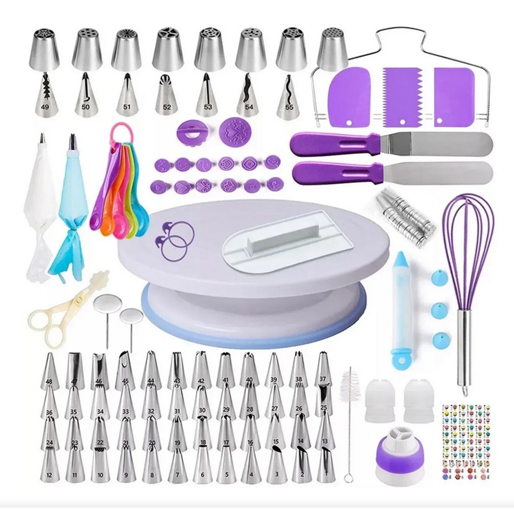 Kit Confeiteiro Completo 137 Peças Bailarina Giratória Bicos