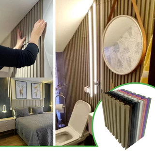 Placa Painel Ripado 30x30 - kit 22 peças (2m²) | 11 Cores Antimpacto Autocolante  Direct Borrachas