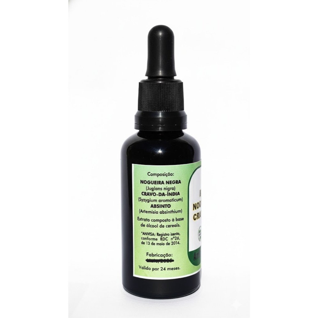 EXTRATO NOGUEIRA NEGRA CRAVO ABSINTO - 100 ML - ANTIPARASITÁRIO