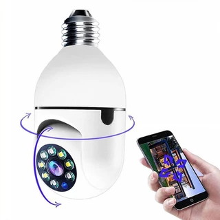 Câmera de Espiã Visão Noturna Panorâmica Rotativa 360 Wifi em Oferta na Shopee