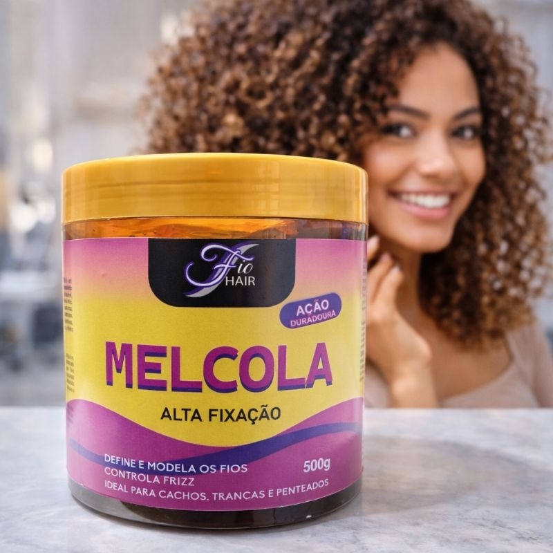Fixador e Modelador de Cachos Mel Cola Lualy ou Fio Hair Profissional ...