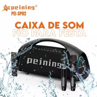 Caixa De Som Amplificada Boombox 400w + 2 Mic Bt 5.3 Tdx Preto 127/220v em Oferta na Shopee