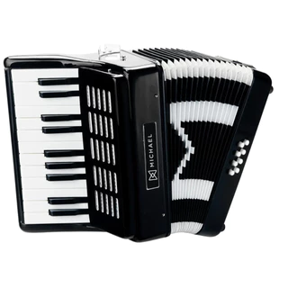 Acordeon Michael Acm0822 8 Baixos Sanfona Teclas Macias em Oferta na Shopee