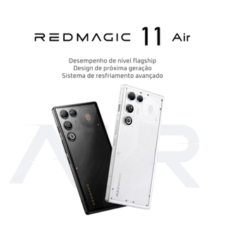 REDMAGIC 11 Air Celular Gamer 5G, Snapdragon 8 Elite, 12/16+256/512GB, tela OLED de 6,8", 144Hz, 7000mAh com NFC