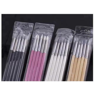 Kit 3 Pincéis Ponta De Silicone Para Unhas De Gel Acrigel Polygel Pincel Decoração Nail Multiuso em Oferta na Shopee