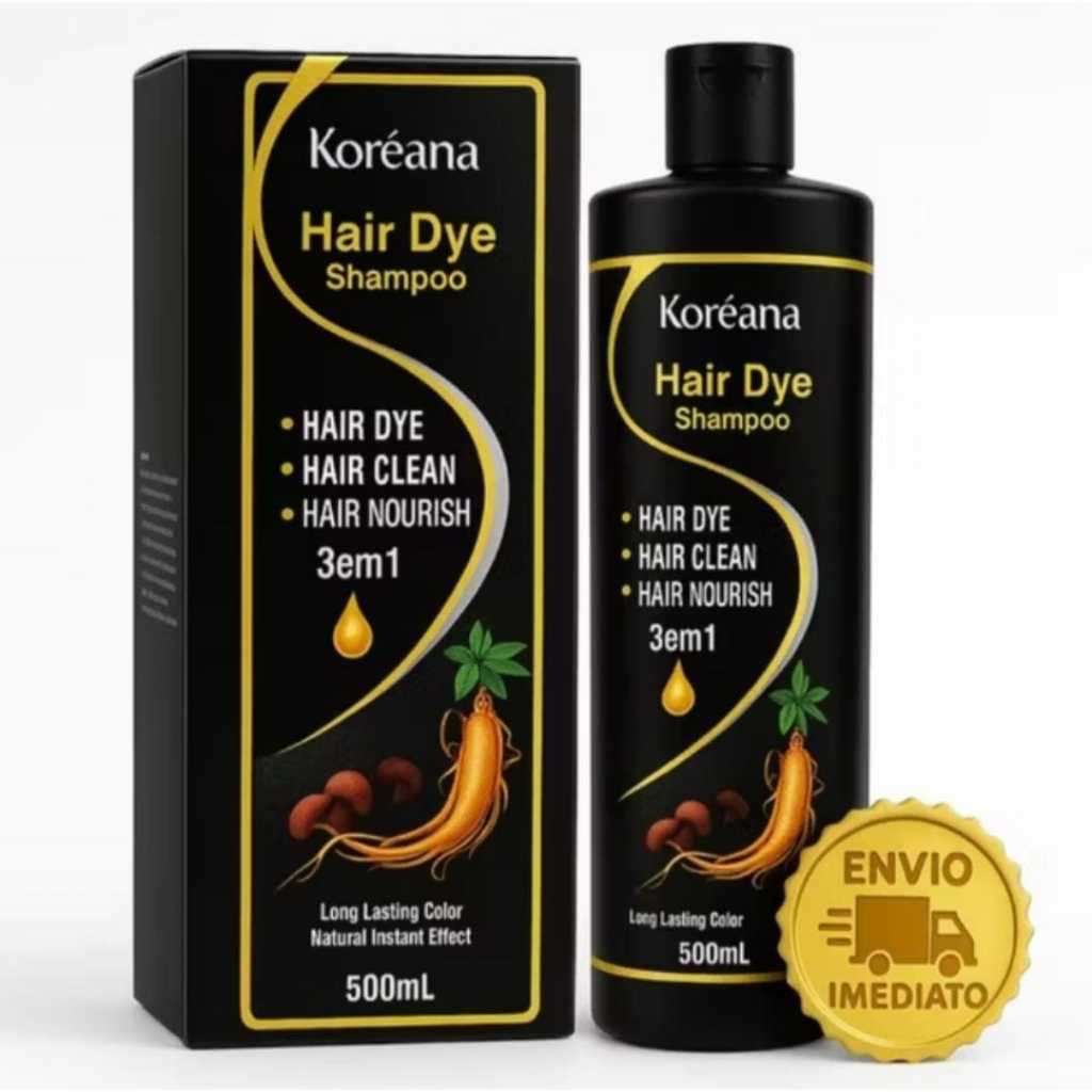 01 - Shampoo Hair Day Preto - 3 em 1 - 500ml | Shopee Brasil