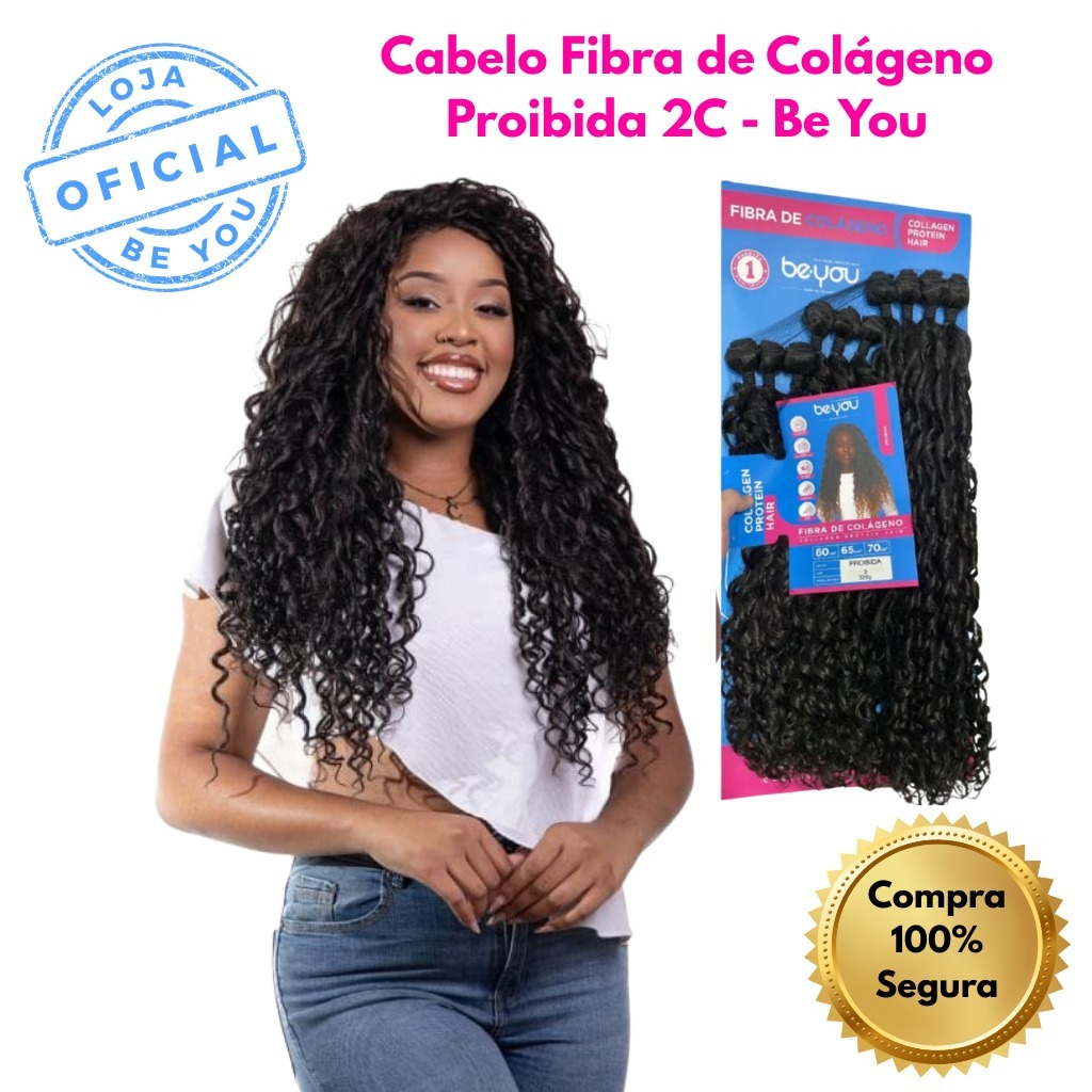 Cabelo Fibra de Colágeno Be You Proibida 320g 10 Telas 2C Mega Hair ...