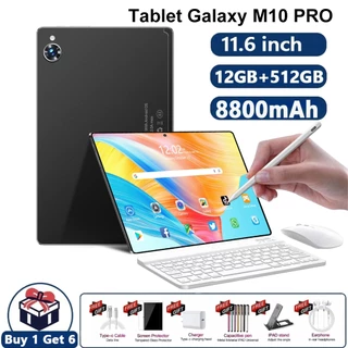 2025 Novo Galaxy Pad M10 PRO 11,6 polegadas comprimido 12 GB+512 GB Online Learning Tablet Student 5g/wifi tablet em Oferta na Shopee