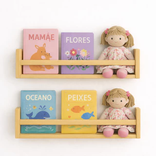 2 Prateleira Decorativa Organizador Nicho Porta Book Livros Revistas Brinquedo Infantil Multiuso Cor em Oferta na Shopee