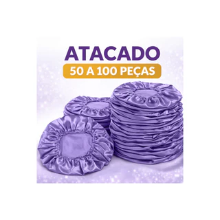 Touca de Cetim Lilás Proteção Capilar - Liso, Cacheado, Ondulado, Crespo | Sem Frizz - Maquiagem _ SkinCare