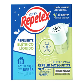 Repelente Elétrico Repelex 30 noites + refil 40 ml Proteção total em Oferta na Shopee