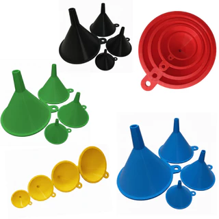 Funil Cozinha Kit 4 Unidades Plástico Culinária Utensílio Multiuso