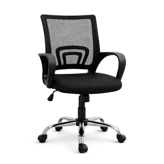 Cadeira Giratória com Braços para Escritório Home Office Estudo Confortável Moderna com Rodinhas 360
