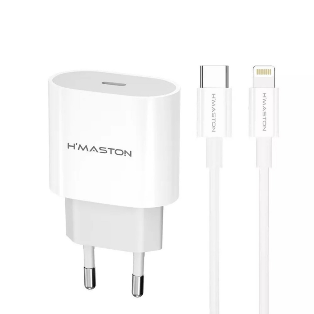Carregador Turbo Hmaston 30w Celular Portátil Cabo Usb-c Lightning Compatível Até Ipad Iphone 8 9 X 11 12 13 14 Pro Max
