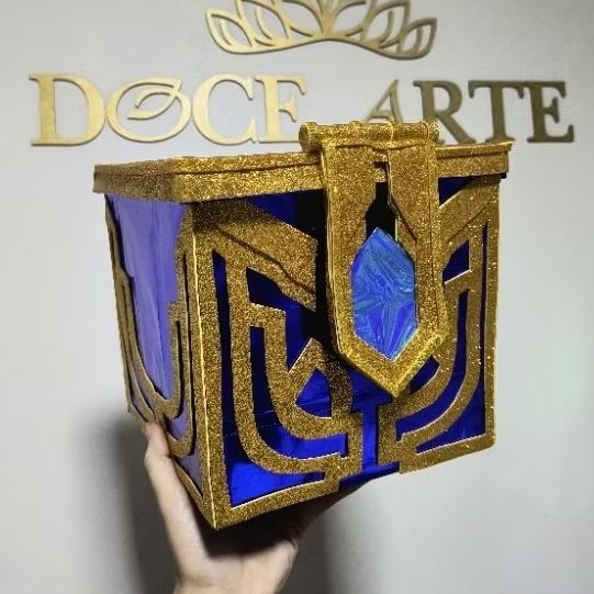 Baú Temático League of Legends Hextech - Caixa presente LOL