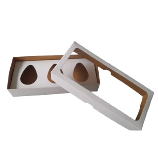 20 Caixinhas p/ Ovo de Colher com visor de acetato - 3 ovos de 50g ideal para ovo de pascoa em Oferta na Shopee