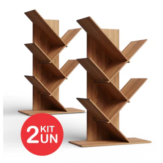 Kit 2 Suporte de Livros Organizador de Livro em MDF Estante Escritório em Oferta na Shopee