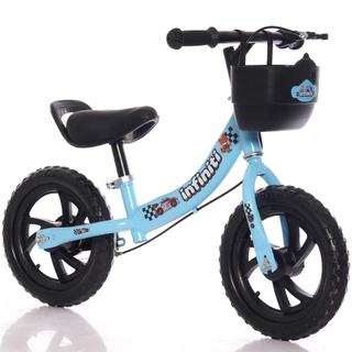 Bicicleta Balance Infiniti Kids Aro 12 Azul Com Preto + RELÓGIO