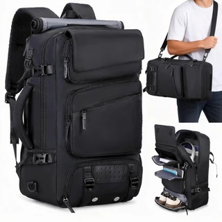 Mochila de viagem de grande capacidade, mochila de caminhada ao ar livre, mochila para laptop, impermeável multifunciona em Oferta na Shopee