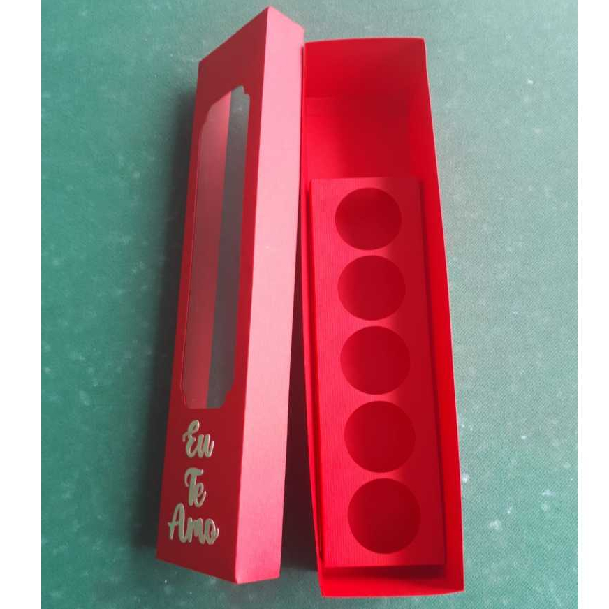 6 Caixas Vermelha para 5 doces e uma rosa - dia das mães em Oferta na Shopee