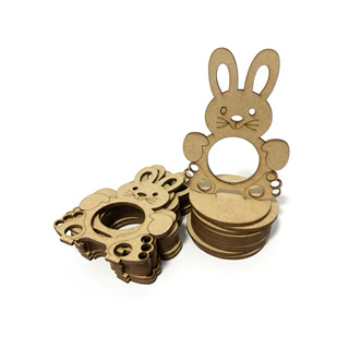 Porta Bombom Coelhinho de Páscoa em MDF - Lembrancinha Decorativa (10x8cm kit 10 peças) em Oferta na Shopee