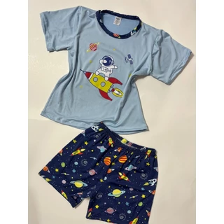 Pijama Astronauta Infantil Juvenil Masculino Material de Suede Menino Garoto Meia Manga e Short Verão em Oferta na Shopee