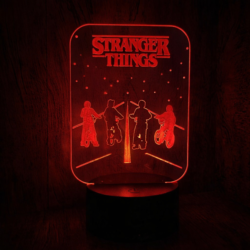 Luminária LED 3D Serie Stranger Things Geek Personalizada | Shopee Brasil