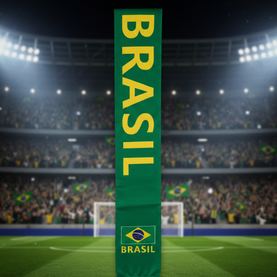 Kit-6/3/1 Cachecol Lenço do Brasil de Poliéster Cetim Faixa do Brasil ...